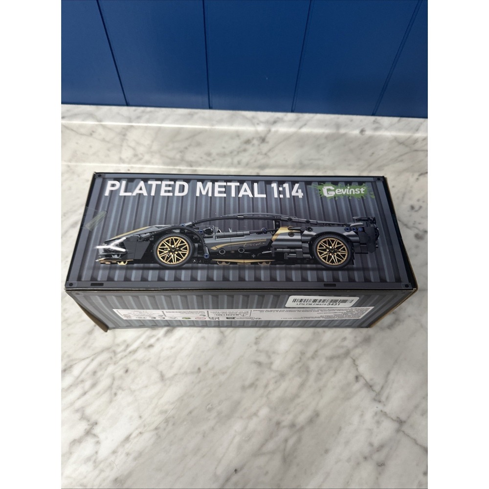 Sports Car Building Set for Adults & Boys, 1:14 MOC Black Race Car Model‎